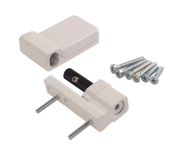 Петля дверная ПВХ 80 кг DH-S 100 кг белая 9016